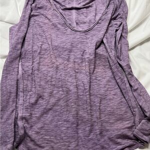 We The Free Heathered Lavender Long Sleeve Top